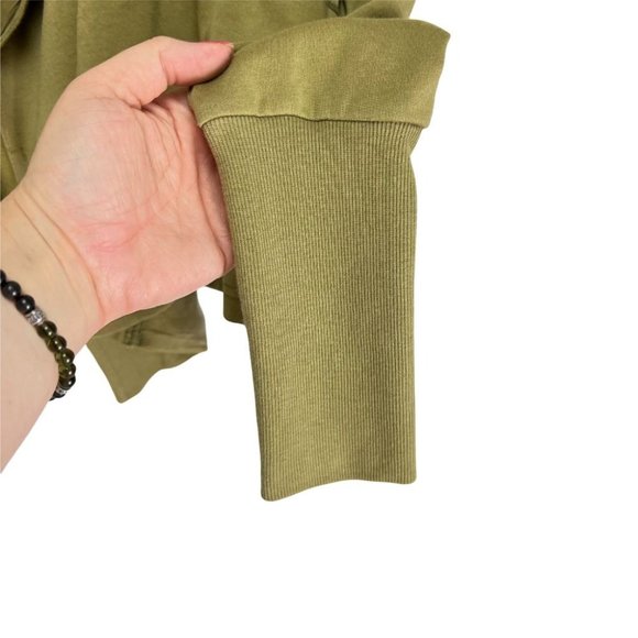 NEW Young Fabulous & Broke Size S Hooded Sweatshirt Jacket Tie Waist Olive - Picture 9 of 9